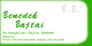 benedek bajtai business card